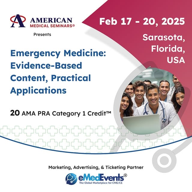 American Medical Seminars Emergency Medicine: Evidence-Based Content, Practical Applications 2025 (Videos + Audios + Slides)