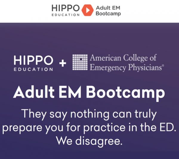 Hippo Introduction to Adult EM Bootcamp + The Practice of Emergency Medicine 2020